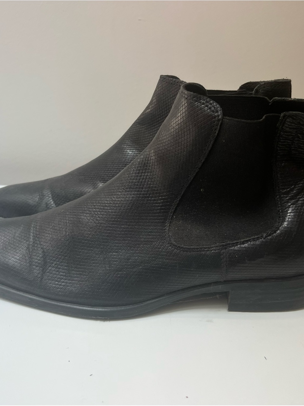 H&M Black Men's Chukka Boots with Elastic Side Panels